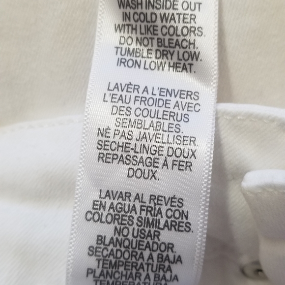 Good American Good Leg Crop High Rise White Cascade Hem Size 25 - Picture 14 of 16